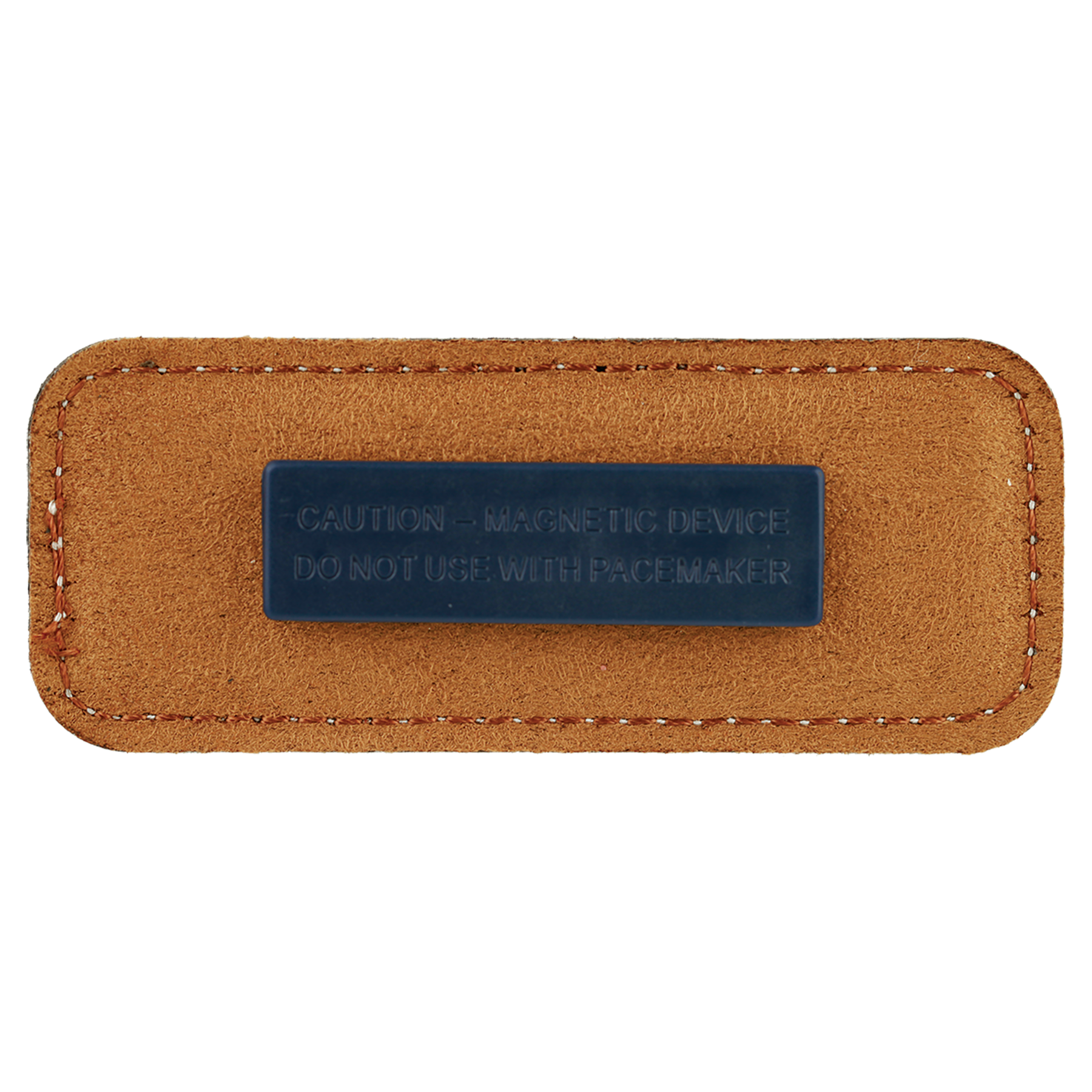 Leatherette Name Badge 1"x3" / Light Brown