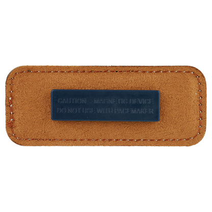Leatherette Name Badge 1"x3" / Light Brown
