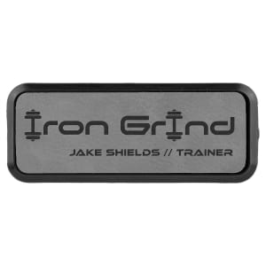 Leatherette Name Badge 1"x3" / Gray