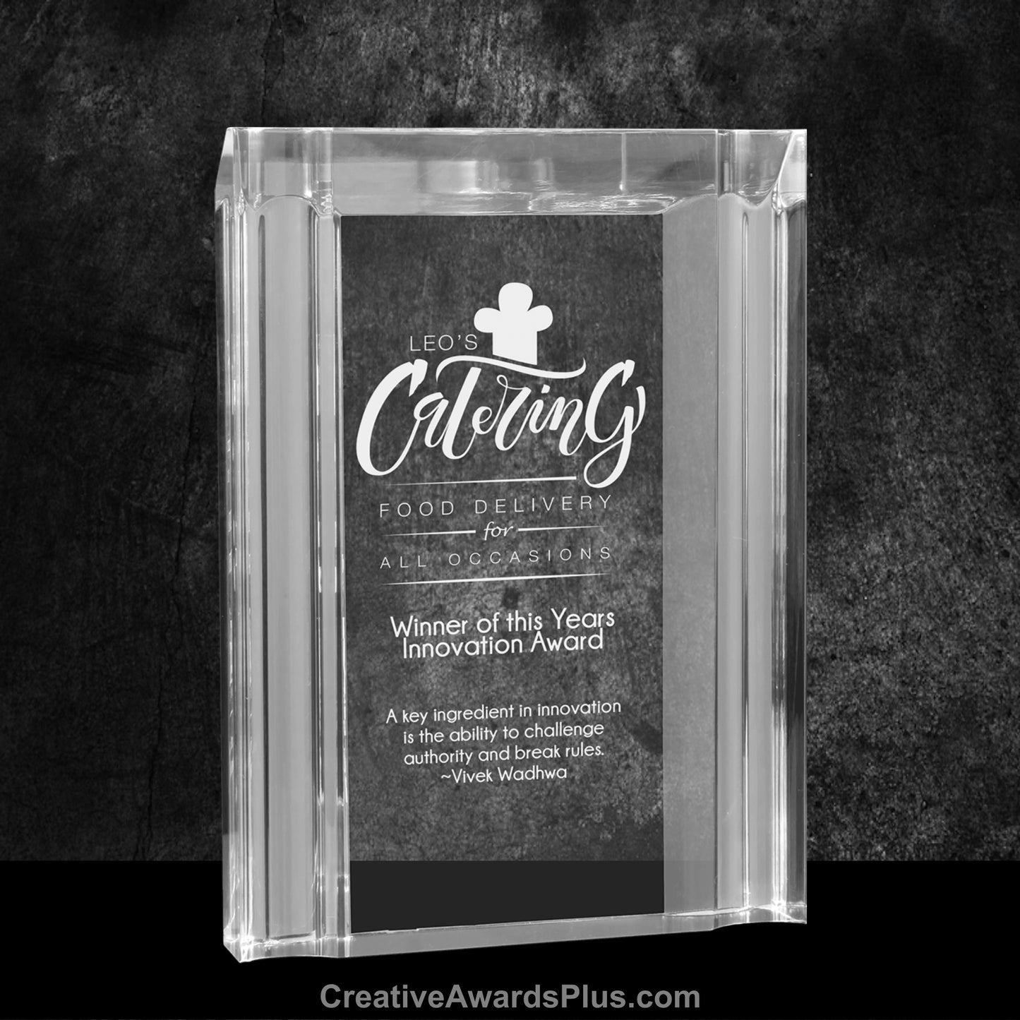 Channel Acrylic Award 6.125" / Clear