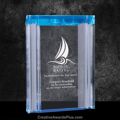 Channel Acrylic Award 6.125" / Blue