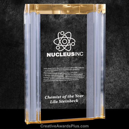 Channel Acrylic Award 7" / Gold