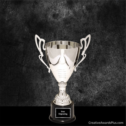 Elegant Silver Trophy Cup 12"
