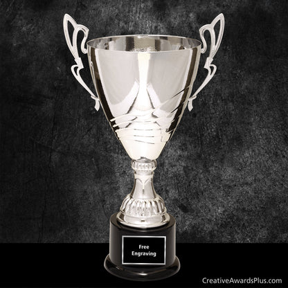 Elegant Silver Trophy Cup 16.75"