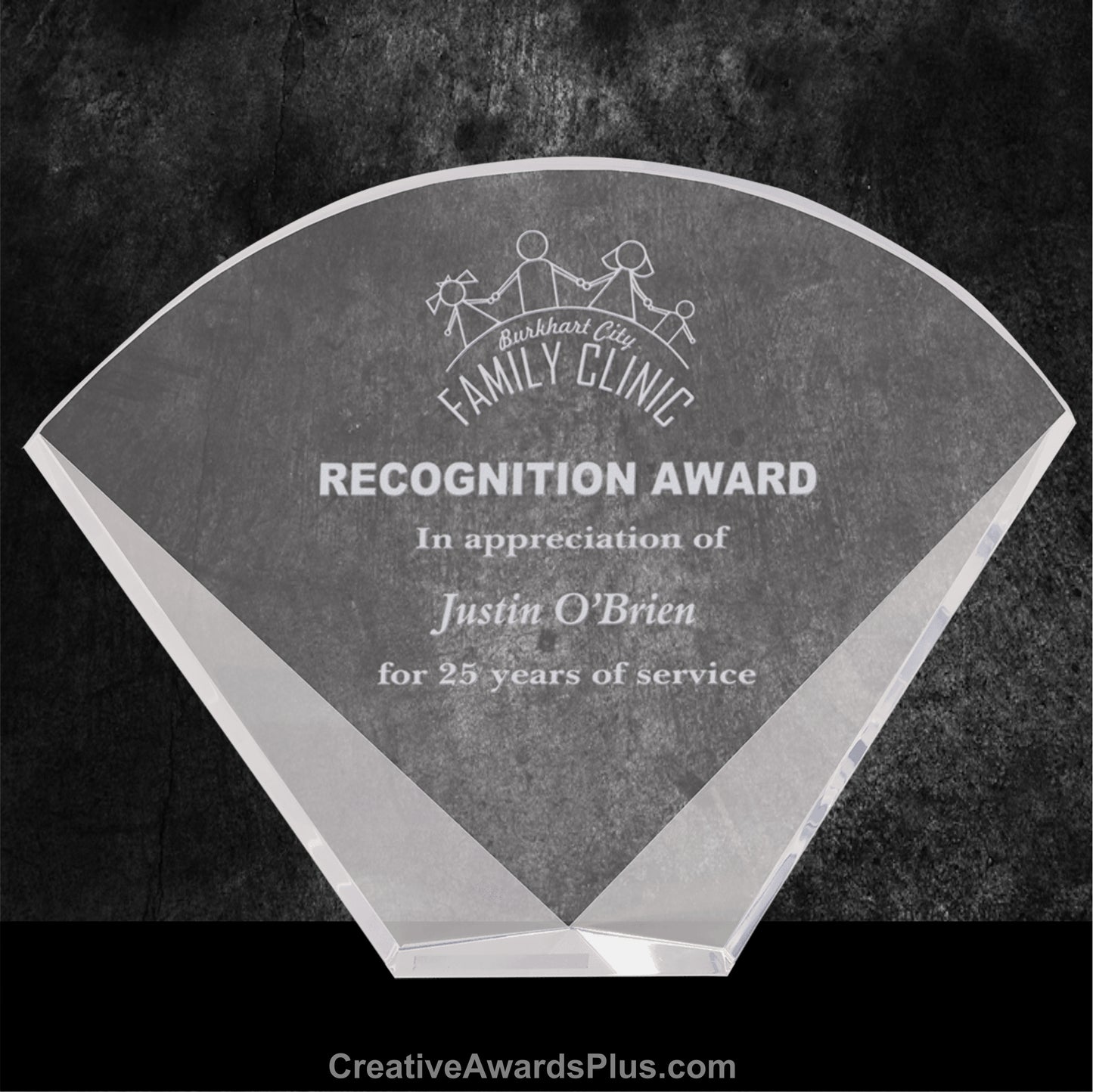 Fan Crystal Award 7" / Clear