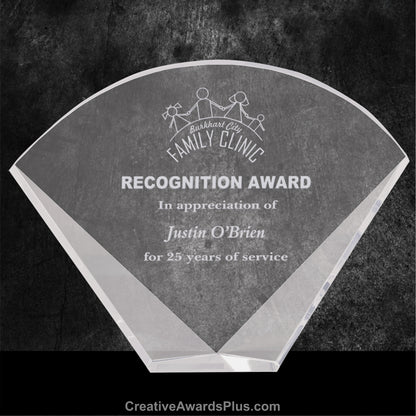 Fan Crystal Award 7" / Clear