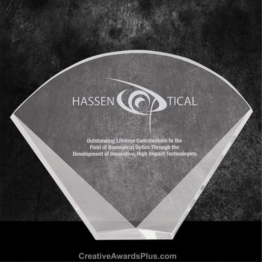 Fan Crystal Award 6" / Clear