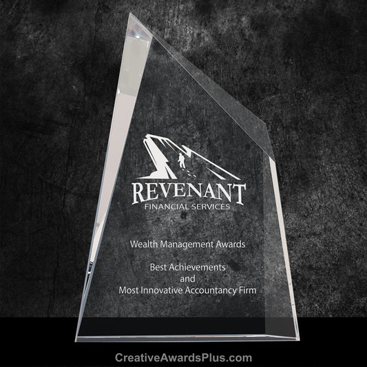 Wedge Crystal Award 10" / Clear