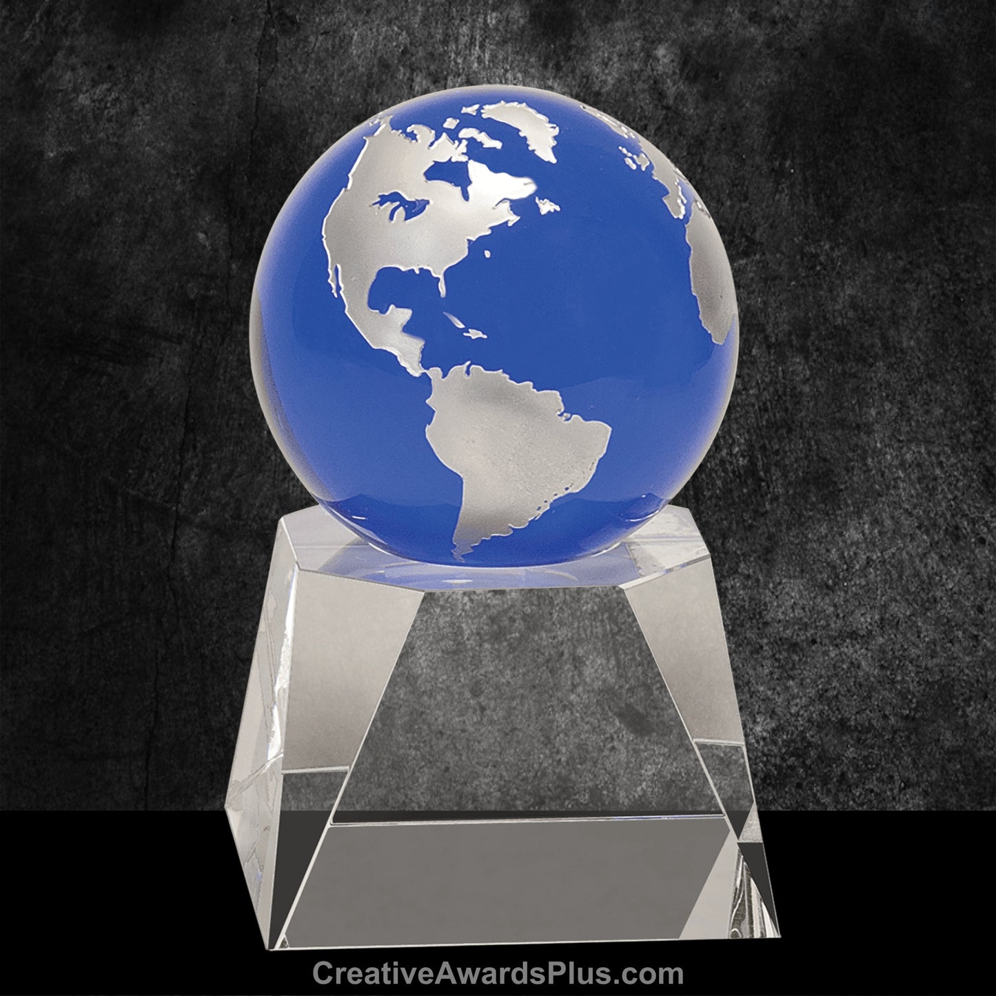 Blue Crystal Globe 6.5" / Blue