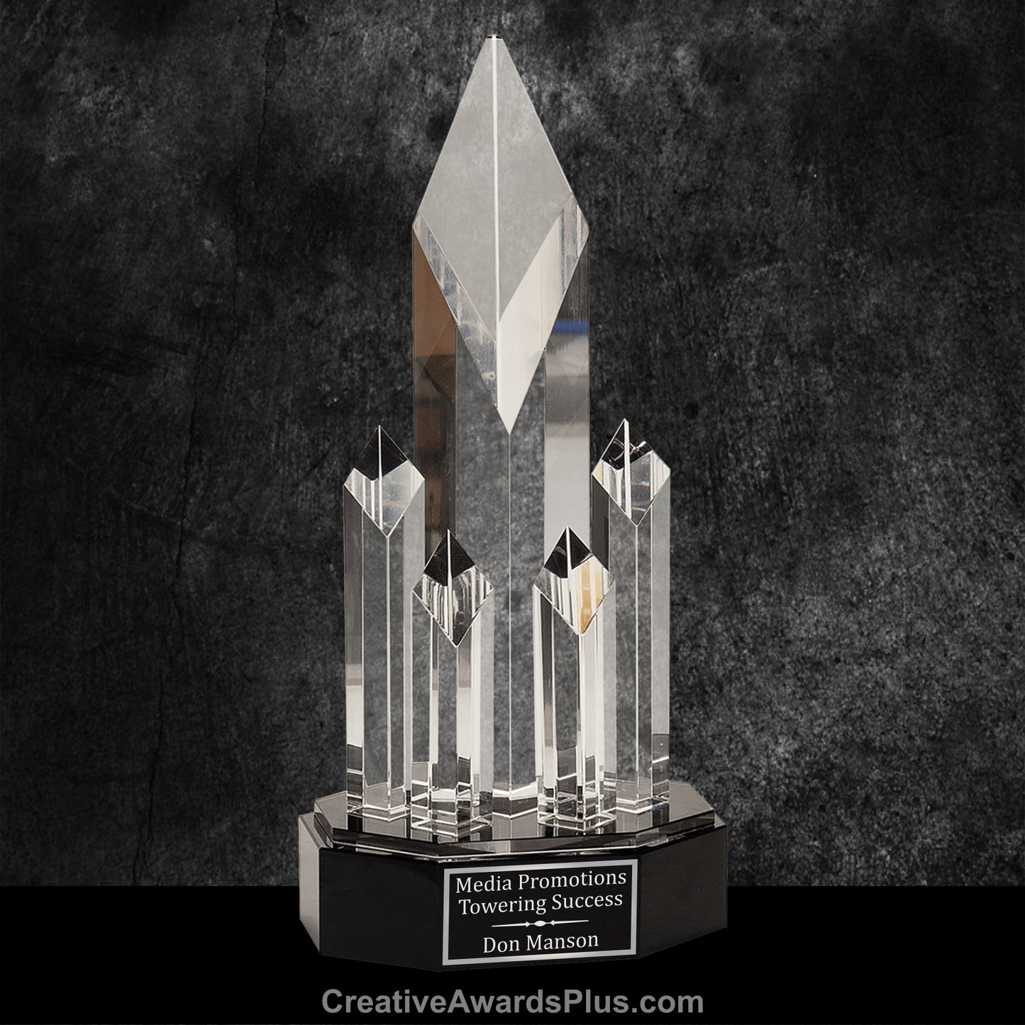 Towering Diamonds Crystal Award 11" / Black