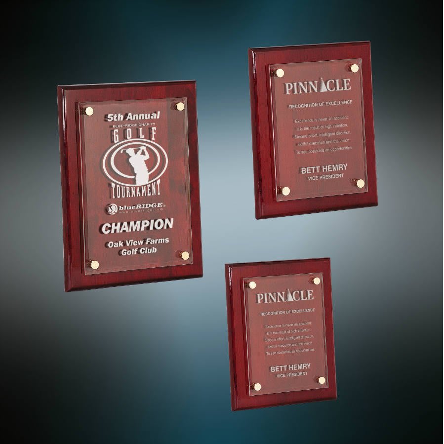 Floating Acrylic Rosewood Plaque 10.5" x 13" / Rosewood