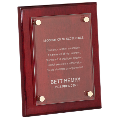 Floating Acrylic Rosewood Plaque 8" x 10" / Rosewood