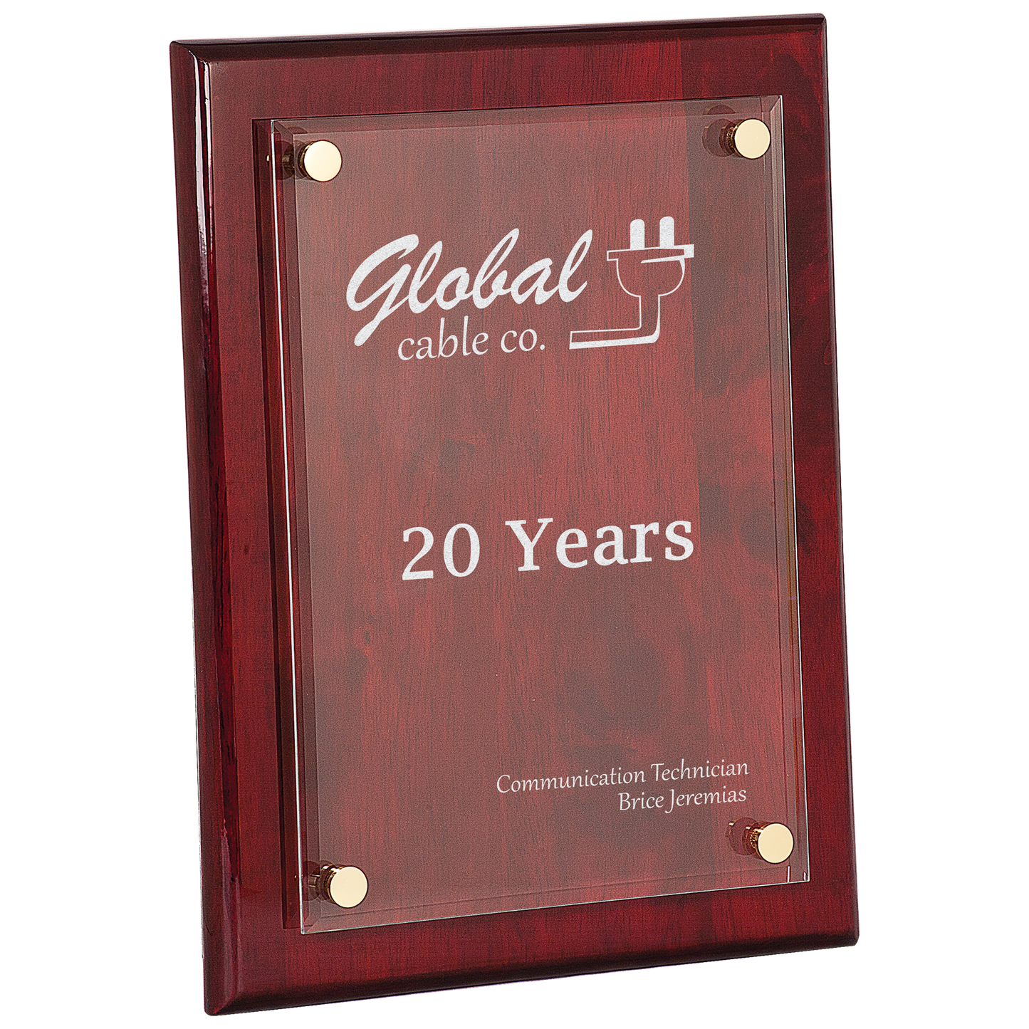 Floating Acrylic Rosewood Plaque 9" x 12" / Rosewood