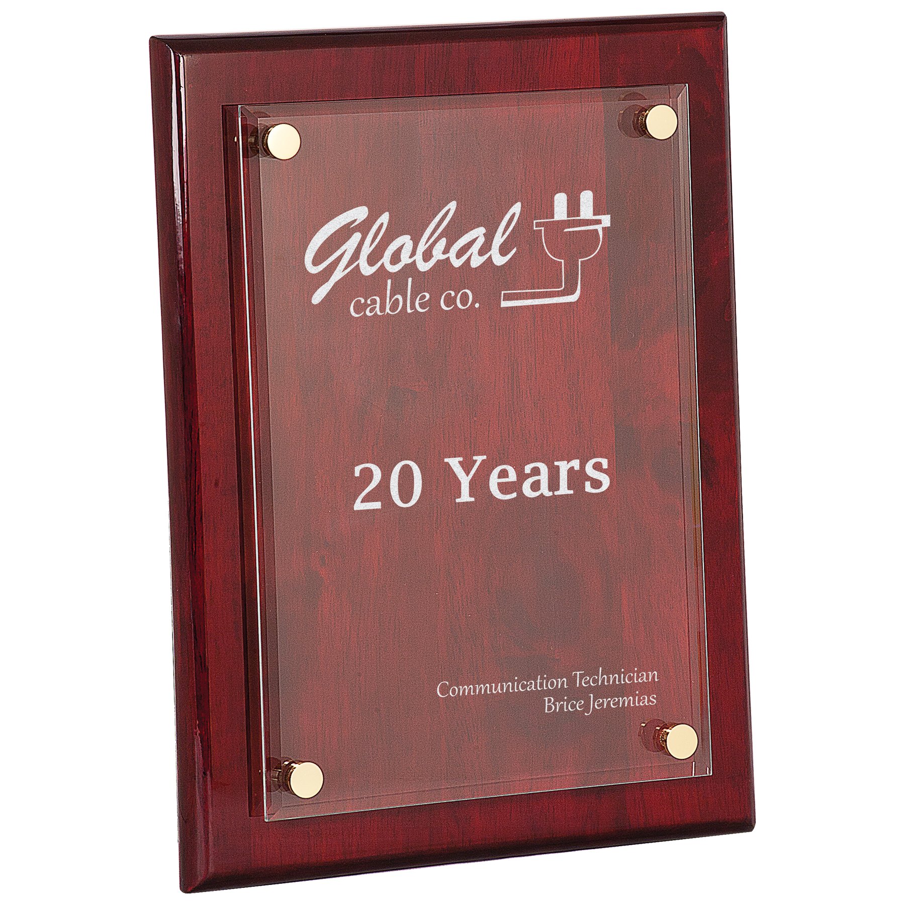 Floating Acrylic Rosewood Plaque 9" x 12" / Rosewood