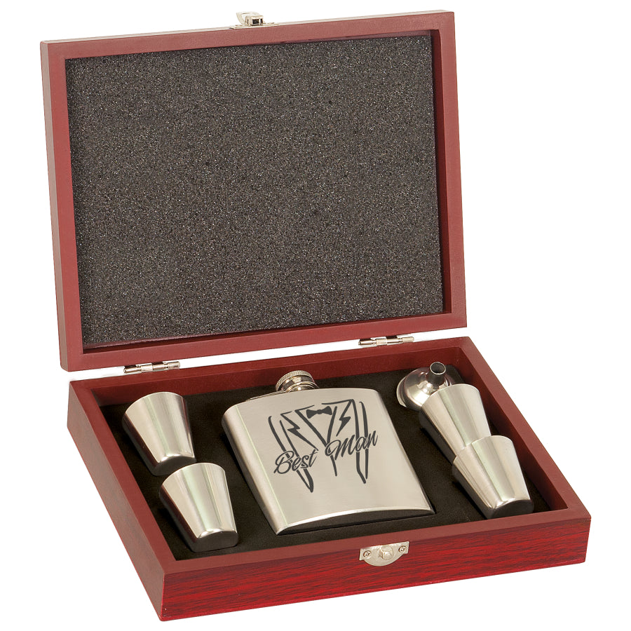 Flask in Rosewood Box 6 oz / Rosewood