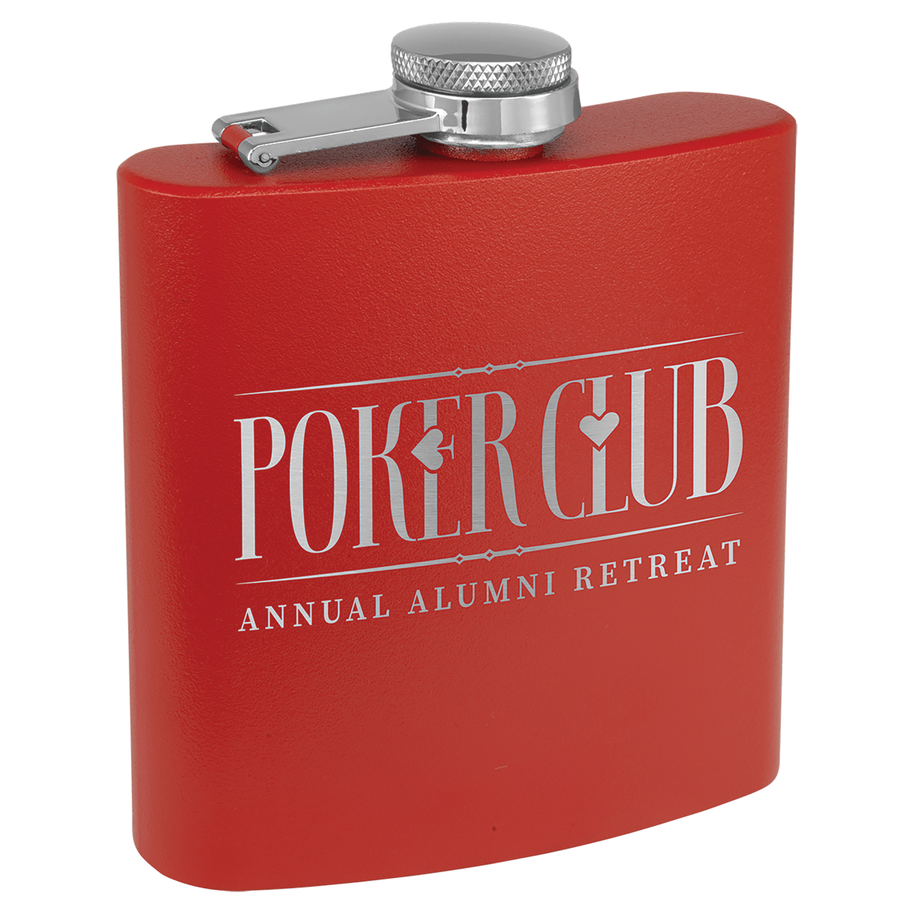 Flask 6 oz. - 3.625" x 4.375" / Red