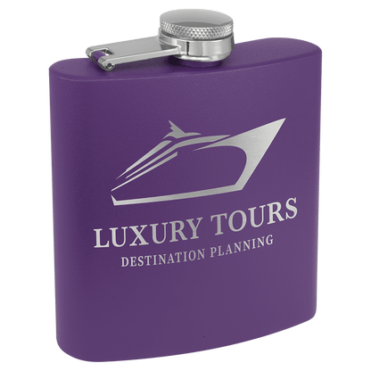 Flask 6 oz. - 3.625" x 4.375" / Purple