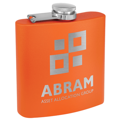 Flask 6 oz. - 3.625" x 4.375" / Orange