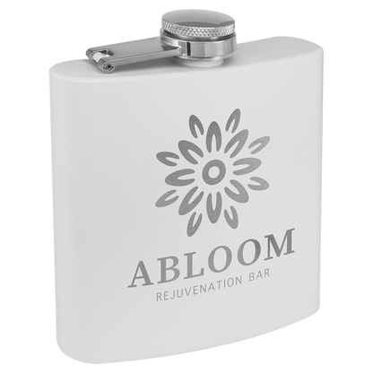 Flask 6 oz. - 3.625" x 4.375" / White