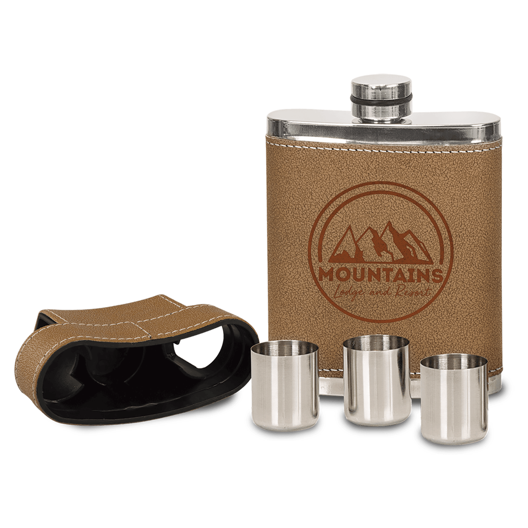 Flask Leather Kit 7 oz. - 3.875" x 5.75" / Brown