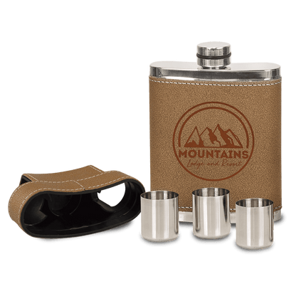 Flask Leather Kit 7 oz. - 3.875" x 5.75" / Brown
