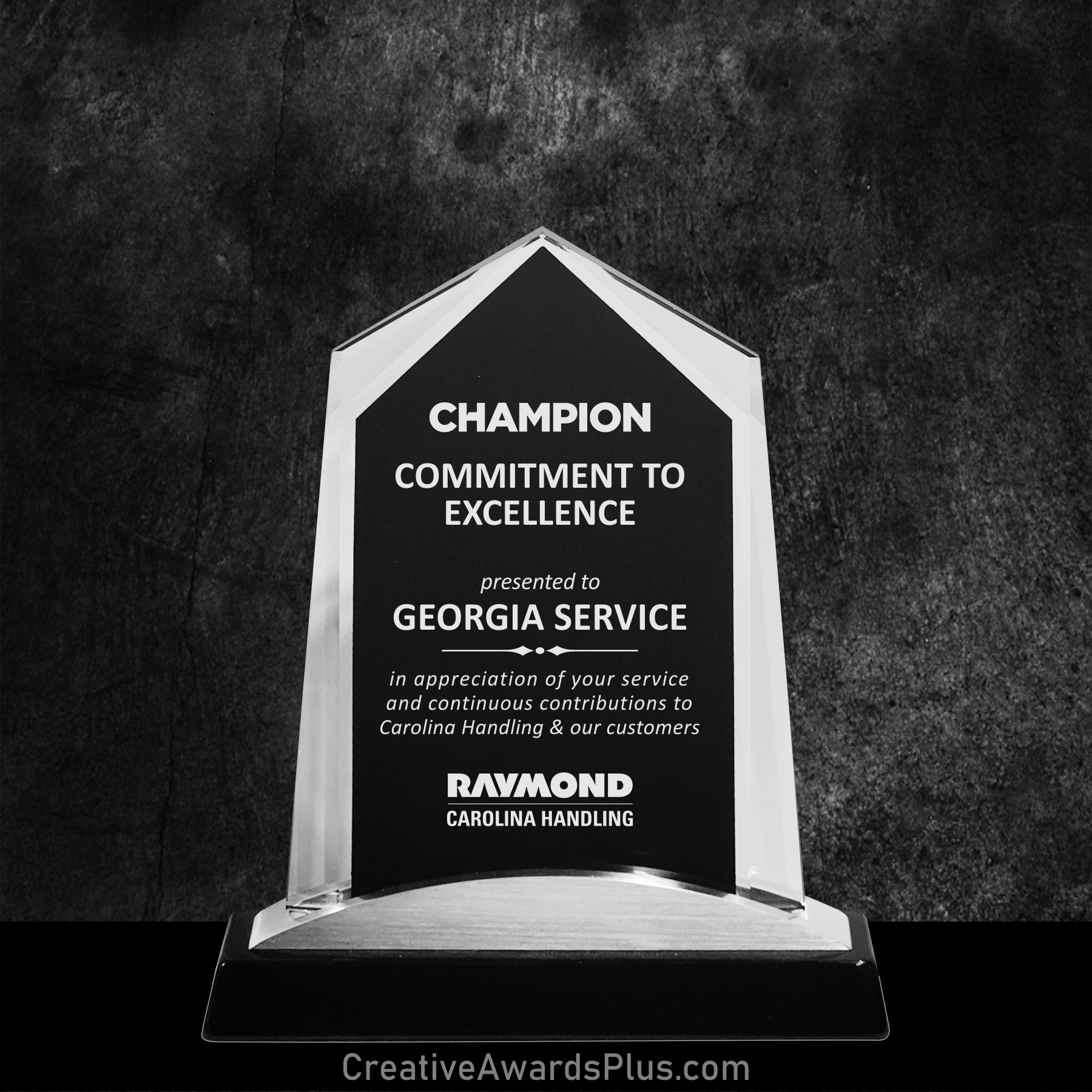 Apex Black Glass Award 7.875" / Black