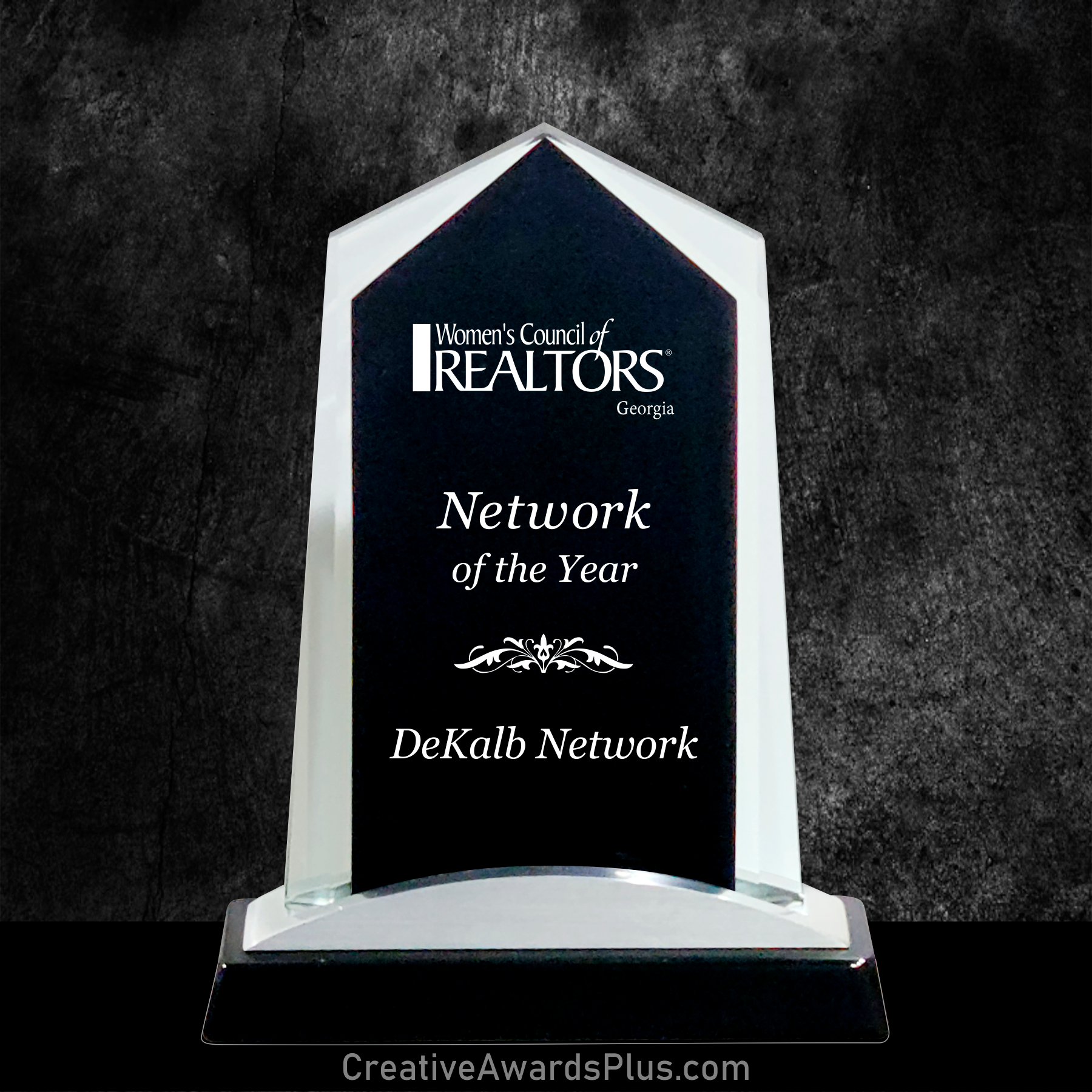 Apex Black Glass Award 8.875" / Black