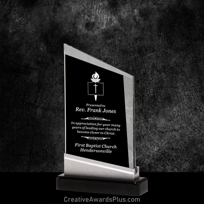 Zenith Black Glass Award 7.875" / Black