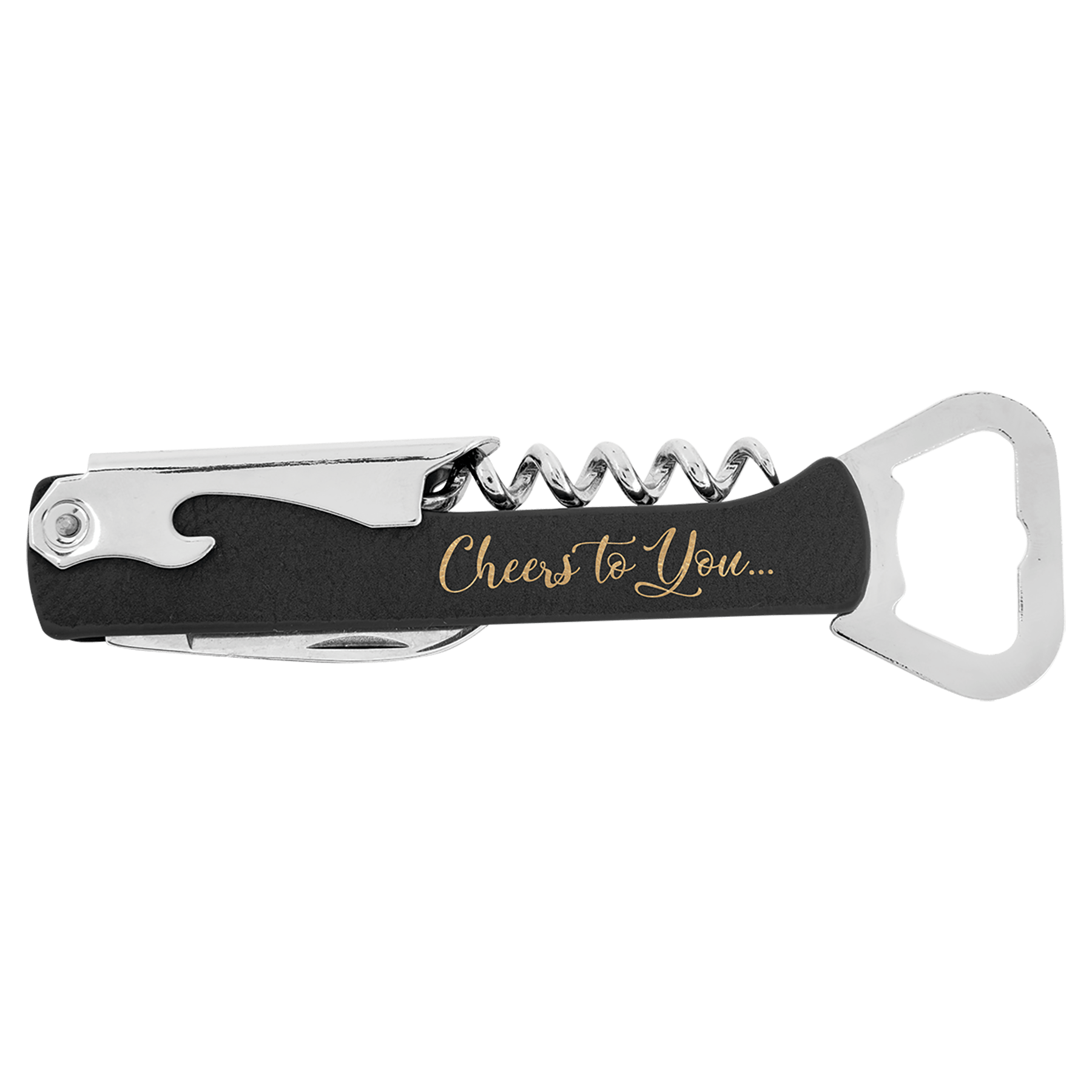 Wine Bottle Opener 5.25" / Black/Gold