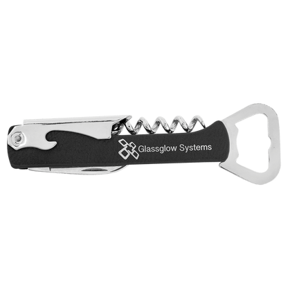 Wine Bottle Opener 5.25" / Black/Silver