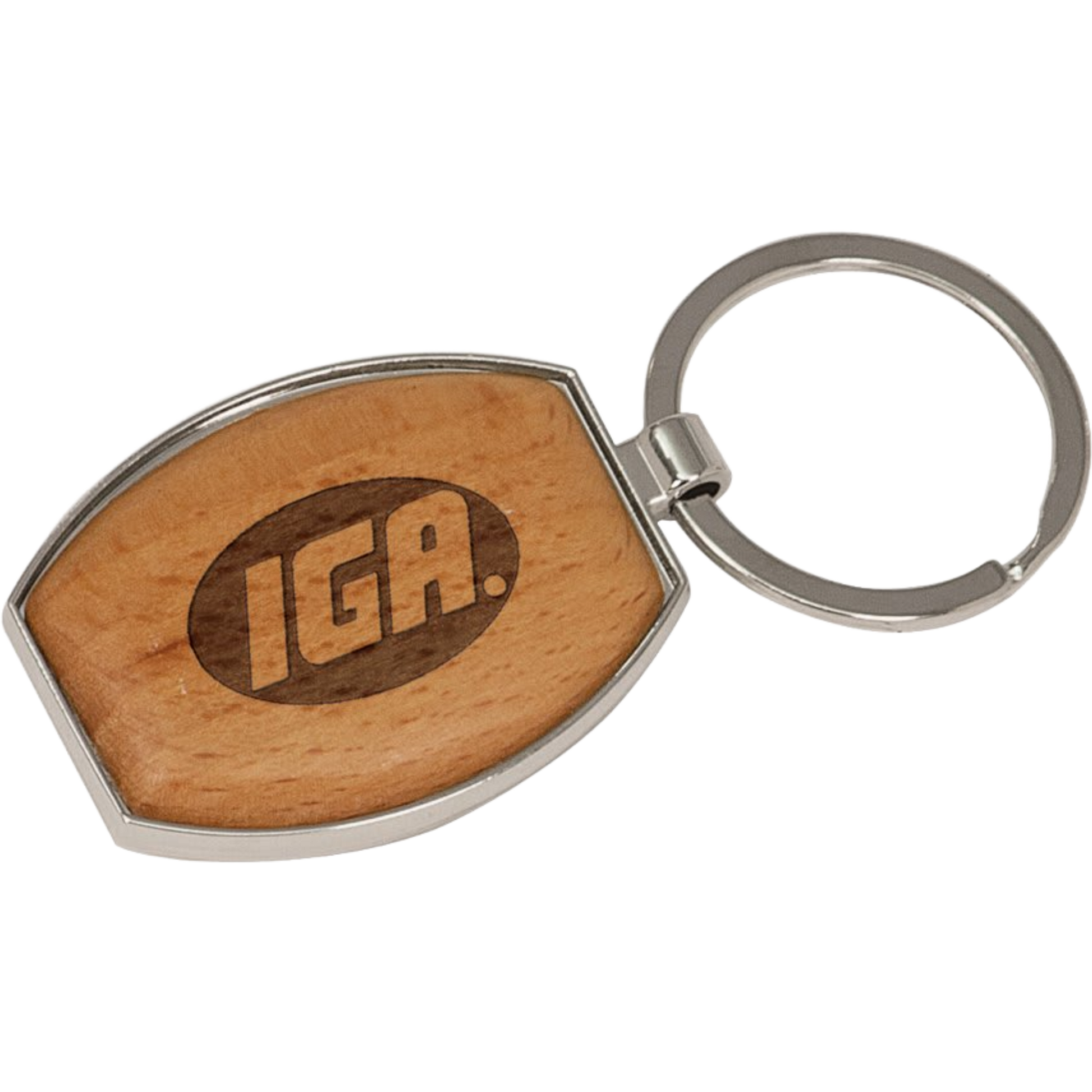Wood Keychain 3 3/8" x 1.5" / Maple / Oval