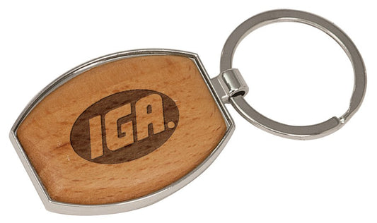 Wood Keychain Oval
