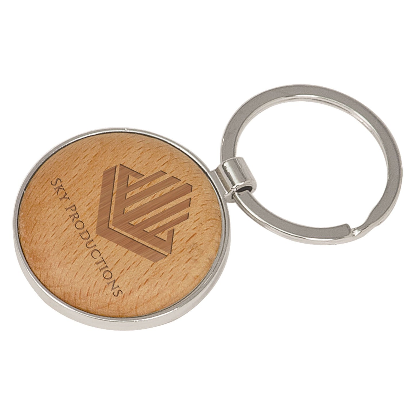 Wood Keychain Round