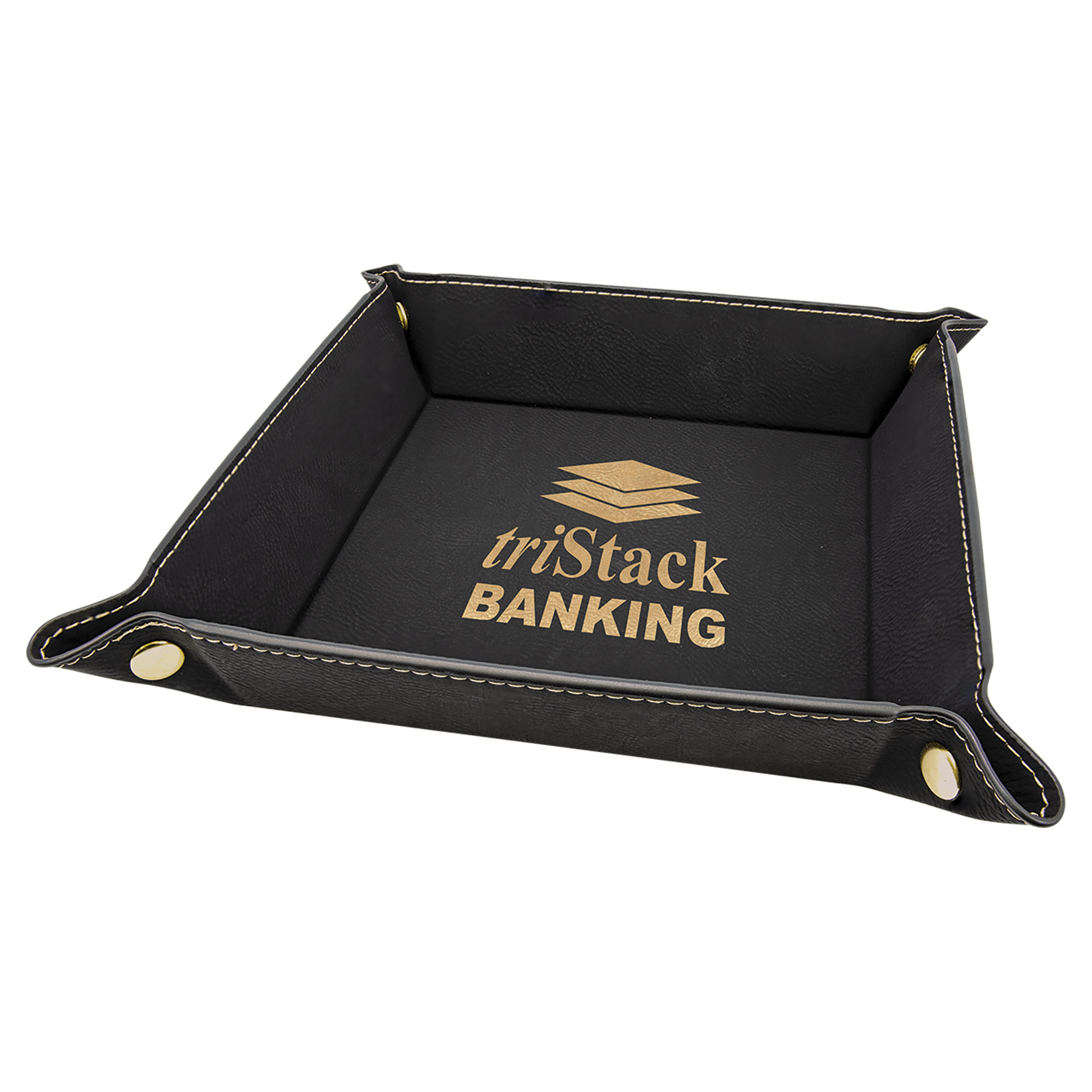 Folding Dice Tray Small / Black/Gold