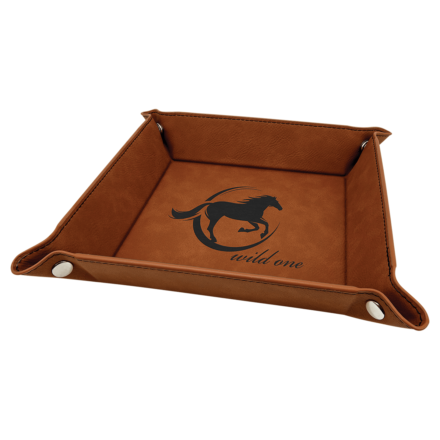 Folding Dice Tray Small / Rawhide