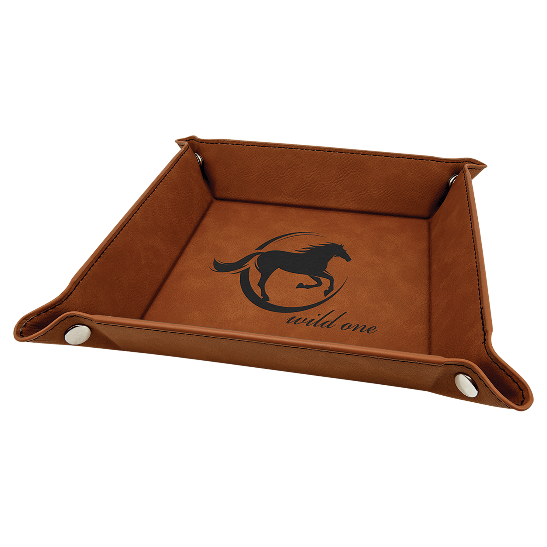 Folding Dice Tray Small / Rawhide