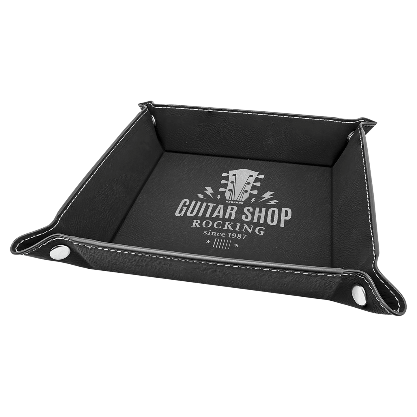 Folding Dice Tray Small / Black/Silver