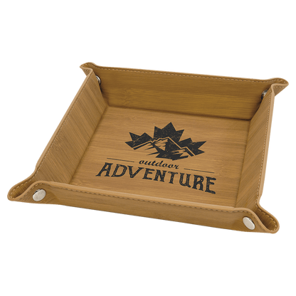 Folding Dice Tray Small / Bamboo