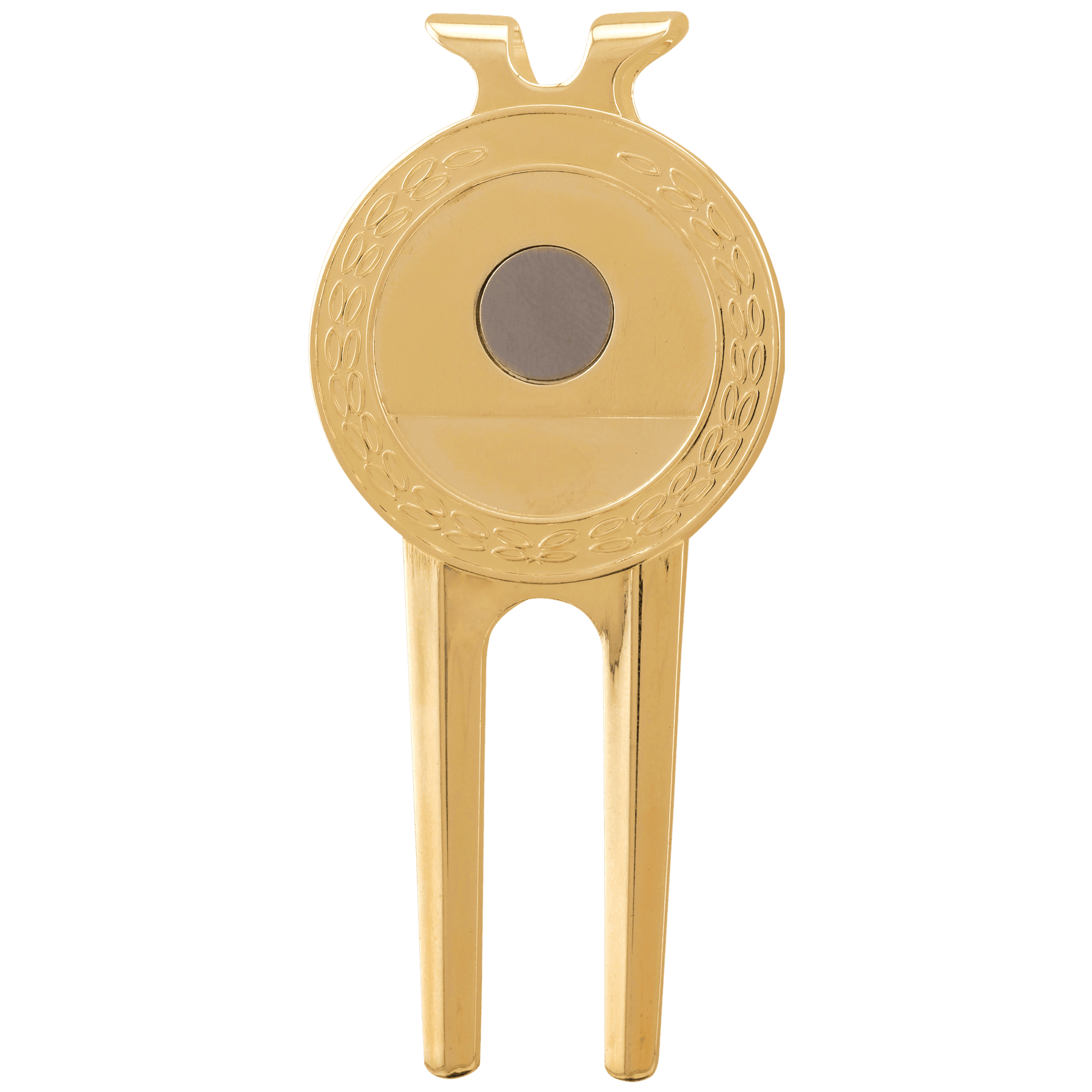 Golf Divet Repair Tool 1.5" x 3" / Gold