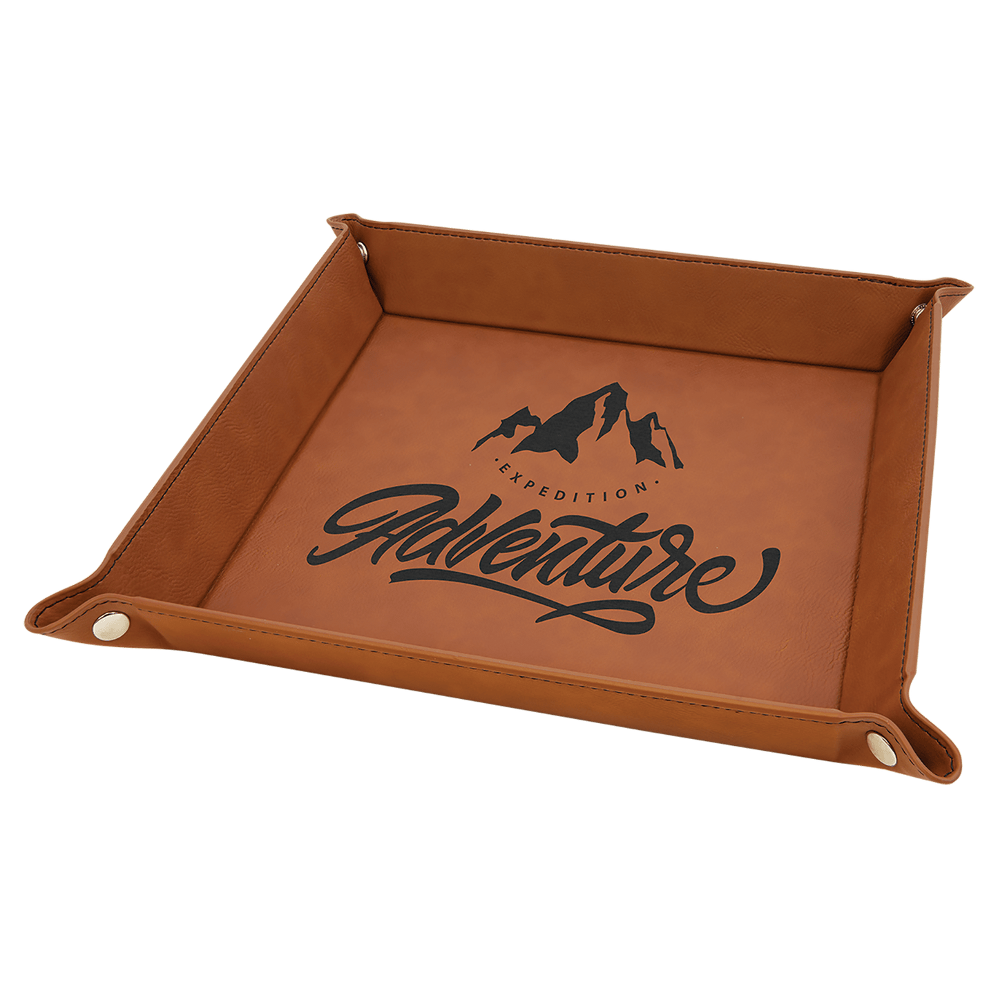 Folding Dice Tray Large / Rawhide