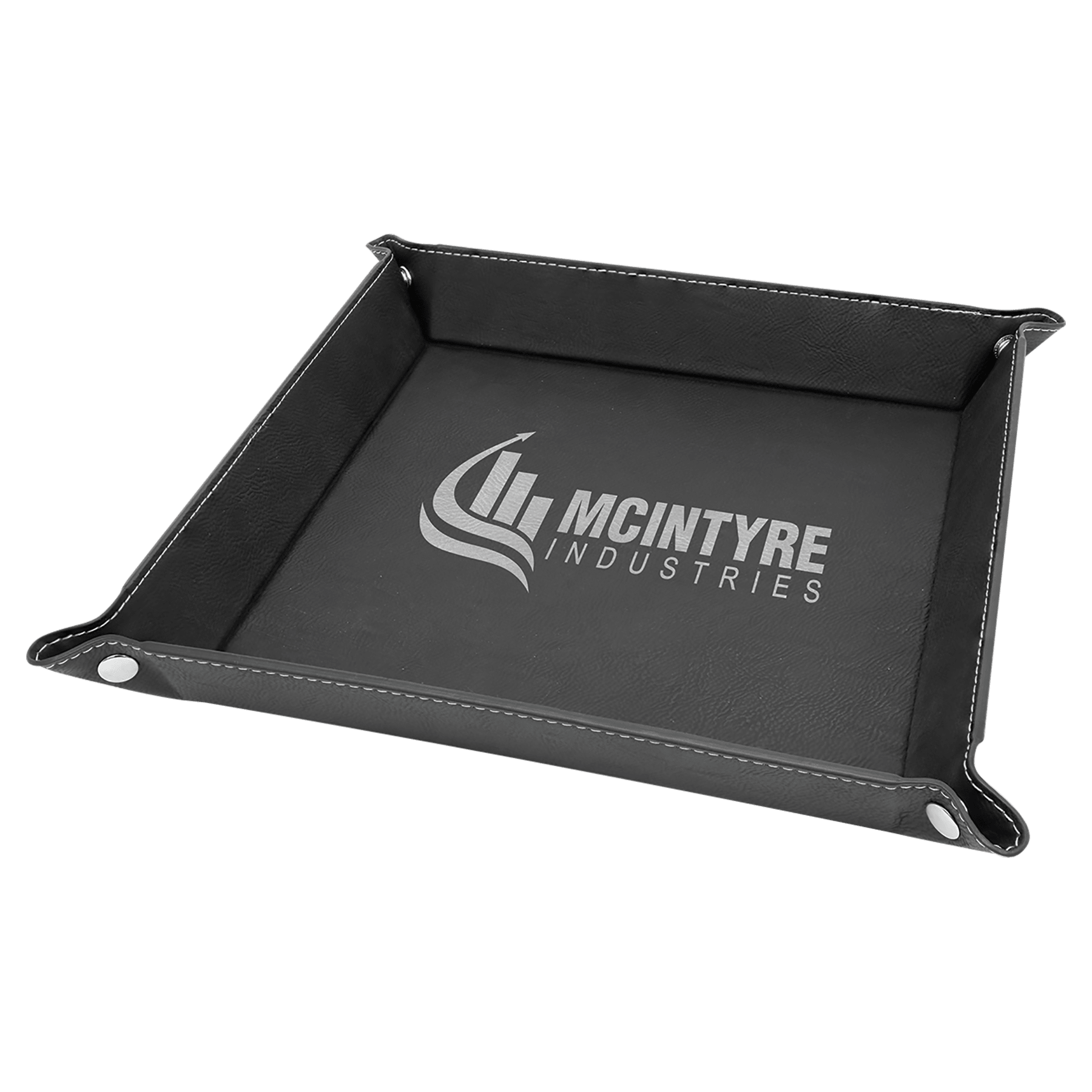 Folding Dice Tray Large / Black/Silver