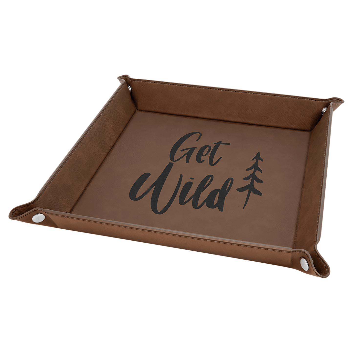 Folding Dice Tray Large / Dark Brown