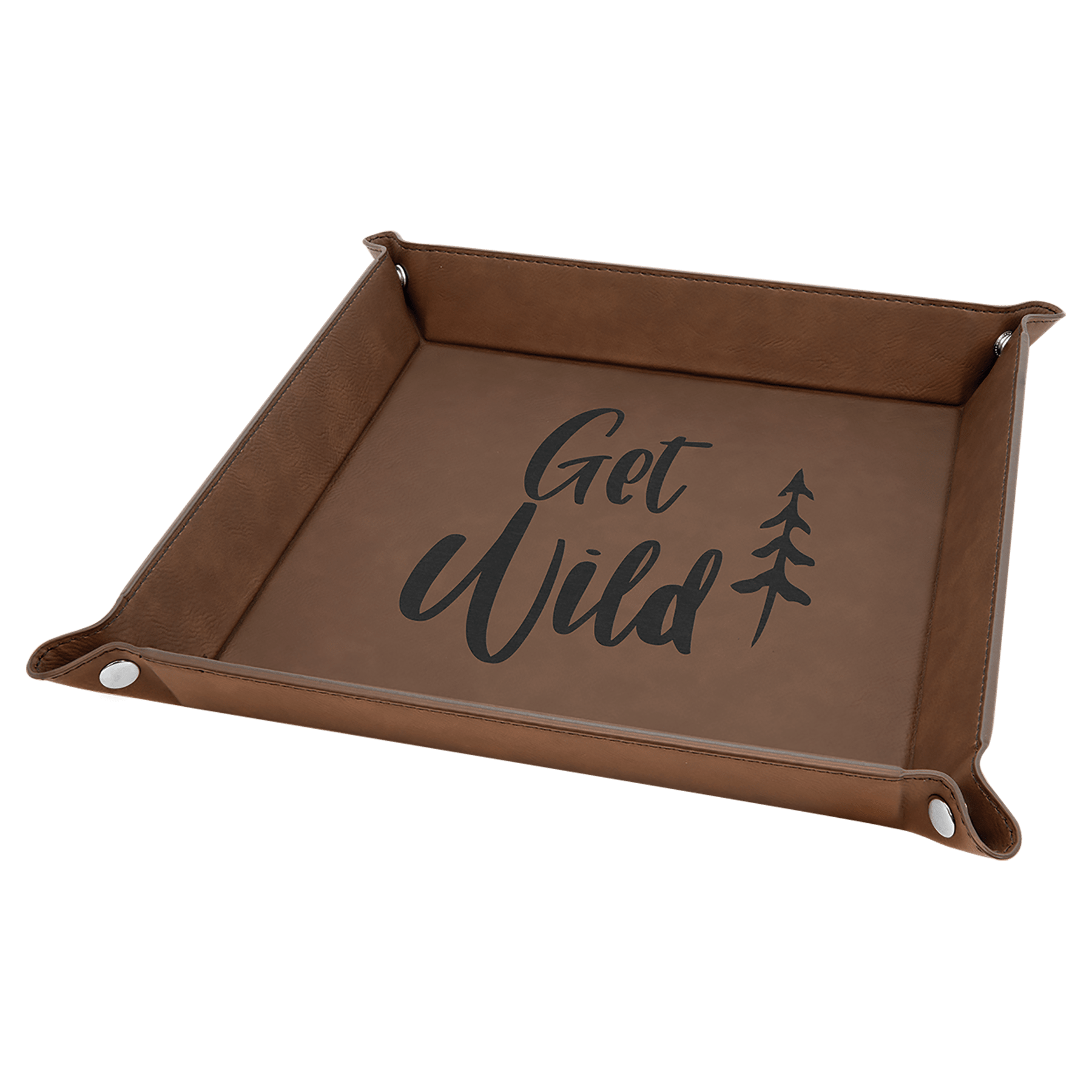 Folding Dice Tray Large / Dark Brown