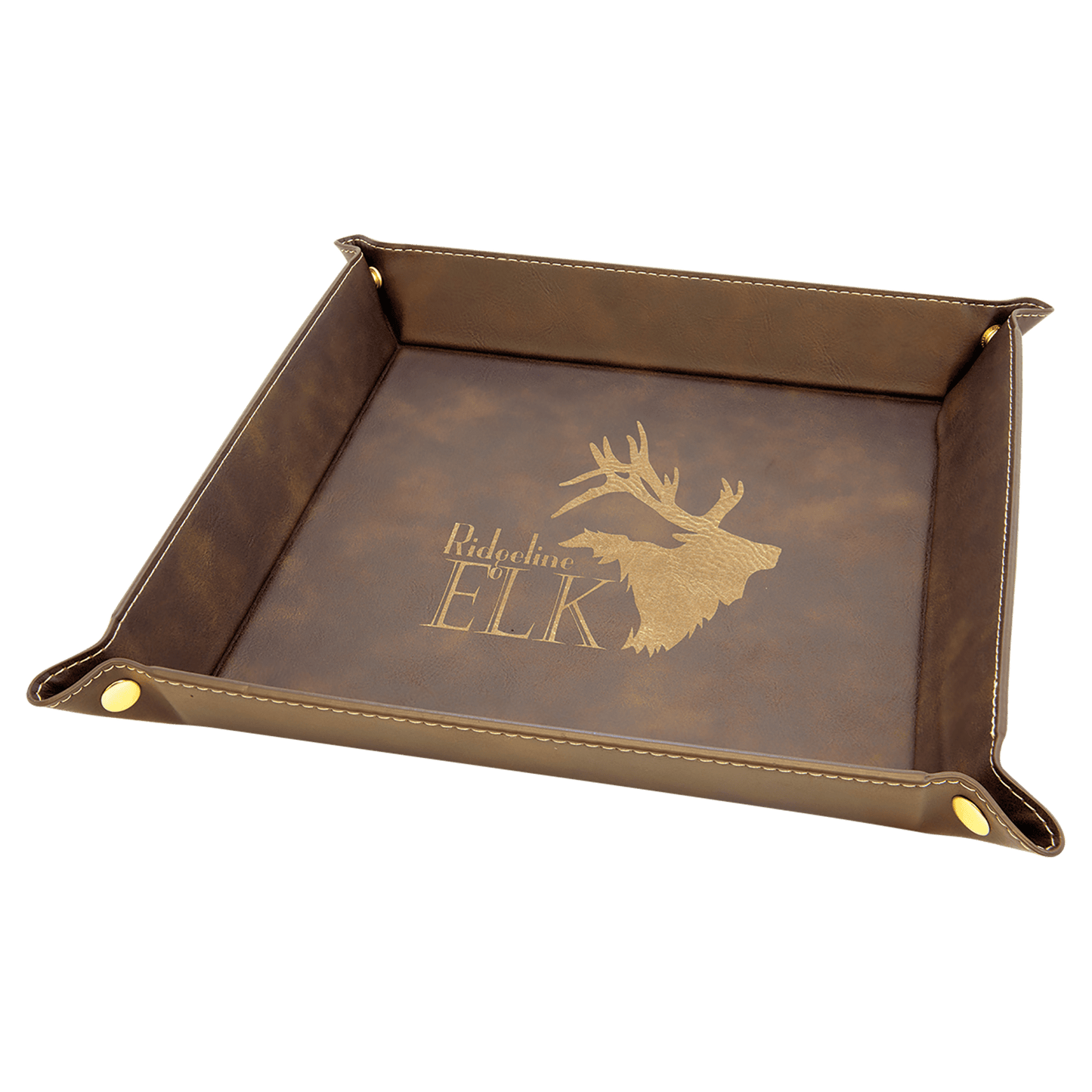 Folding Dice Tray Large / Rustic Brown