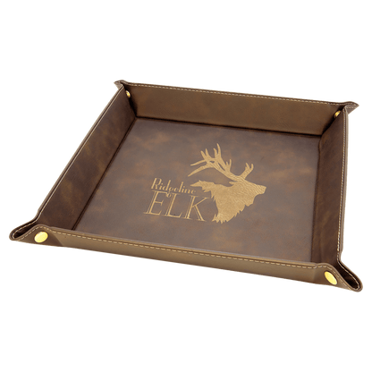 Folding Dice Tray Large / Rustic Brown