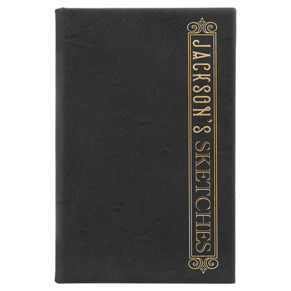 Sketch Book 5.25" x 8.25" / Black/Gold