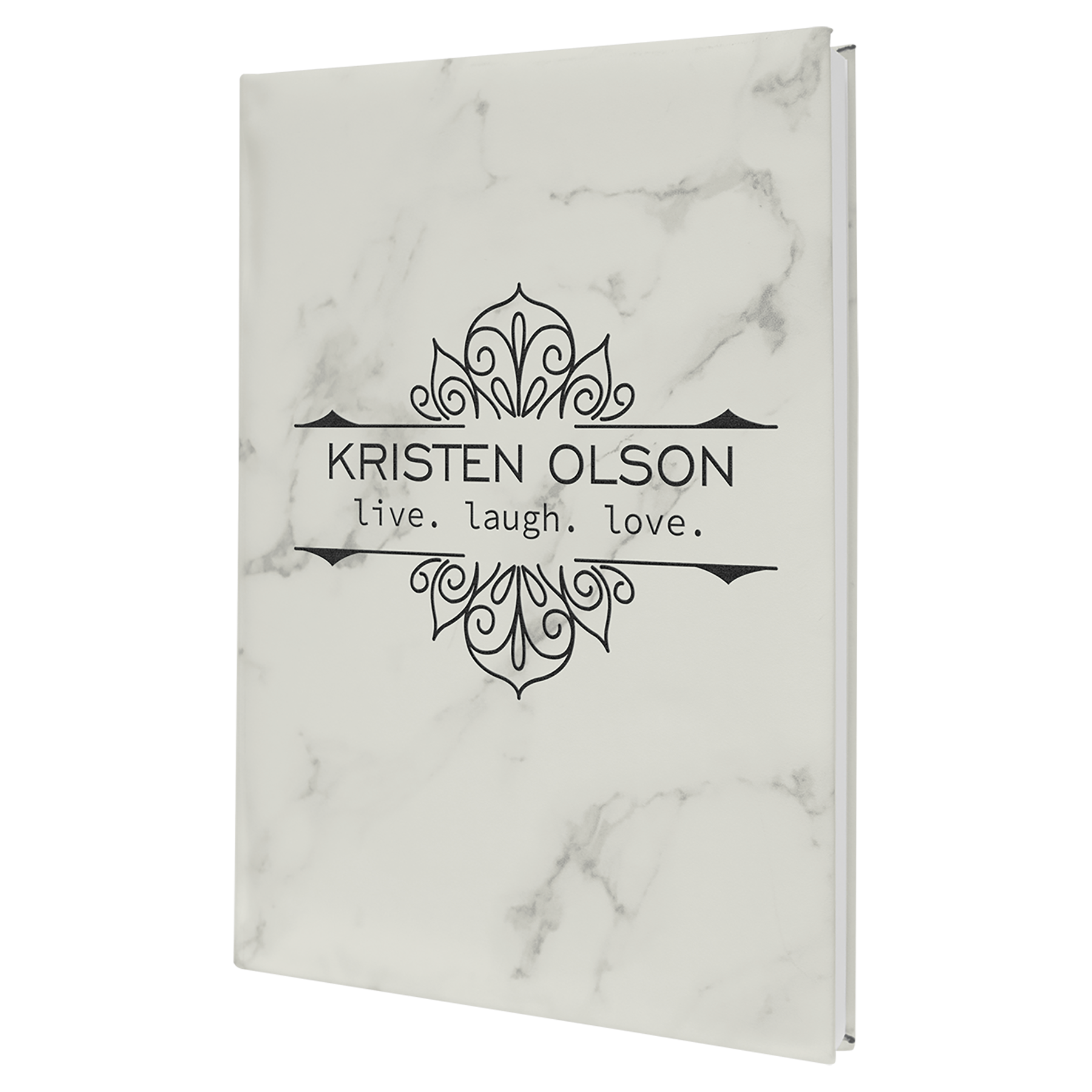 Journal 7" x 9.75" / White Marble