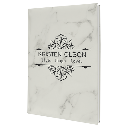 Journal 7" x 9.75" / White Marble