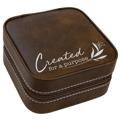 Jewelry Box (Small) 4" x 4" x  2" / Rustic Brown