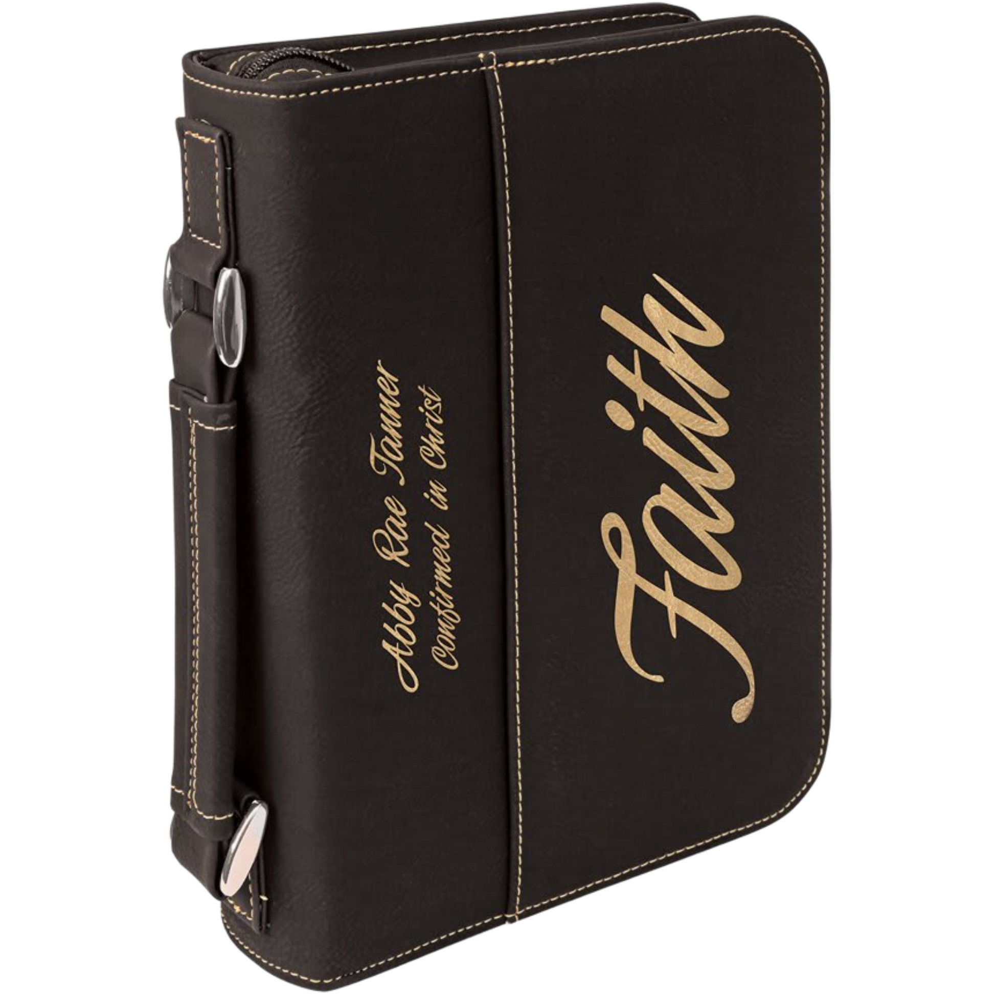 Bible Cover 6.75" x 9.25" x 2" / Black/Gold